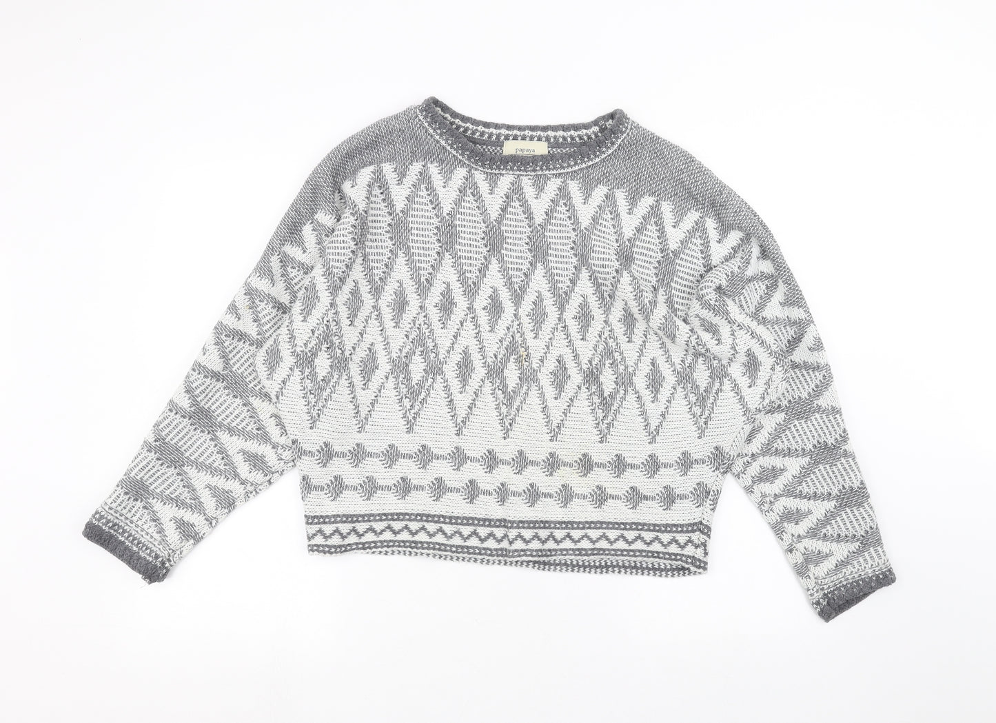 Papaya Womens Grey   Pullover Jumper Size M