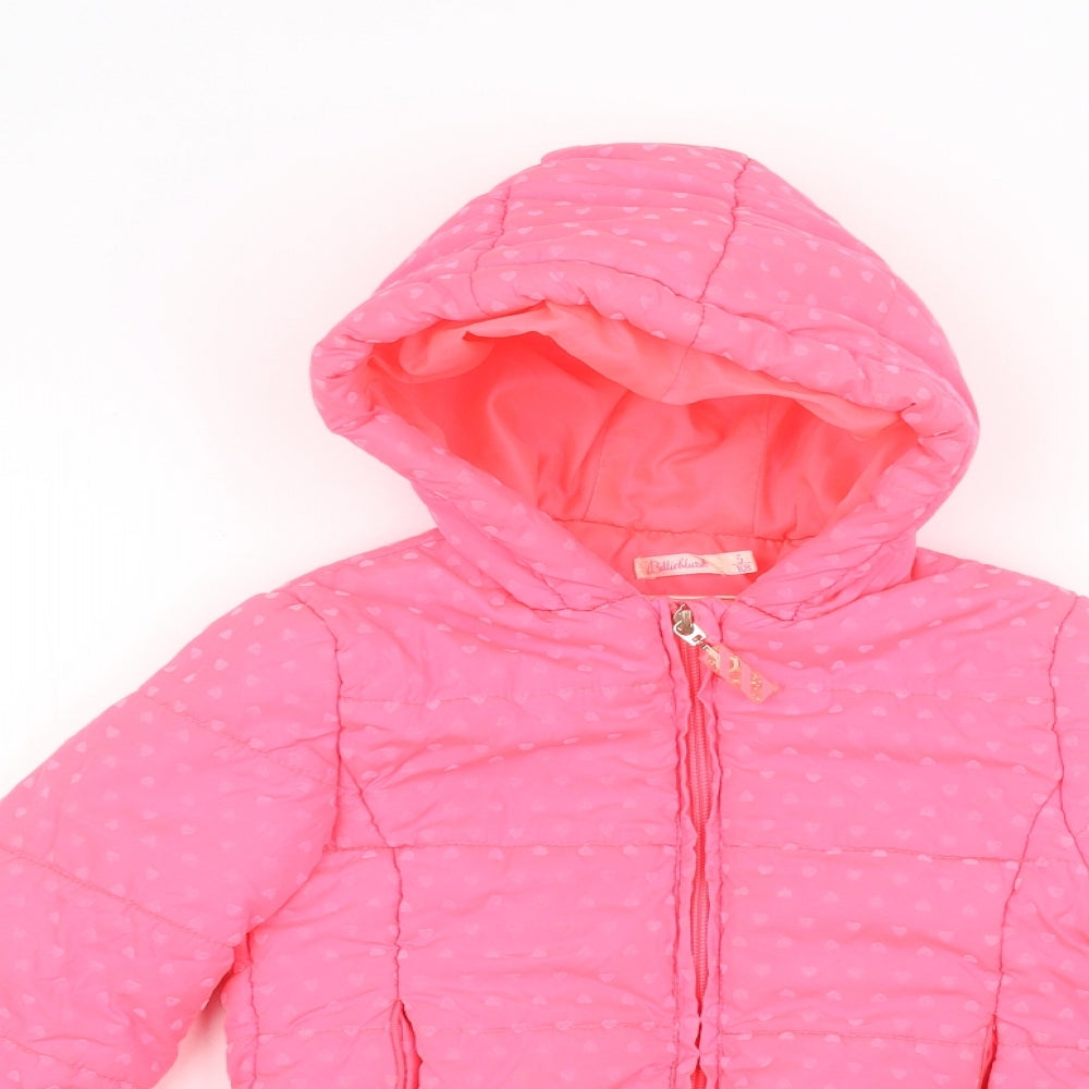 Billieblush Girls Pink   Puffer Jacket Coat Size 5 Years