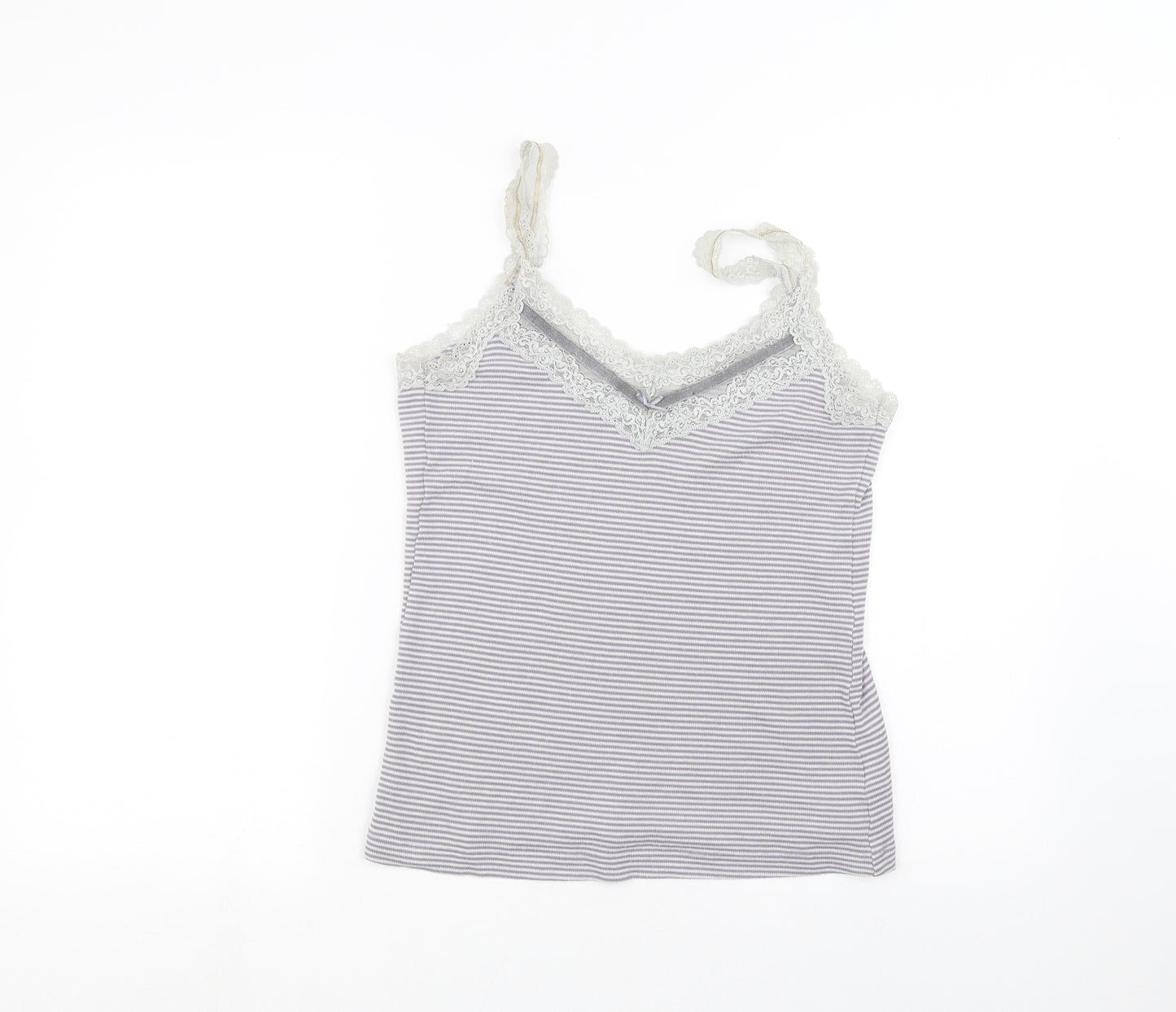 Marks and Spencer Womens Purple Striped  Basic T-Shirt Size 12