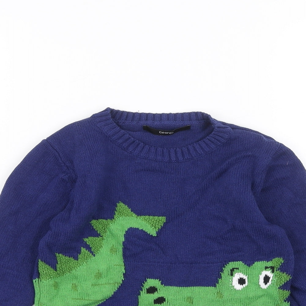 George Boys Blue   Pullover Jumper Size 3-4 Years