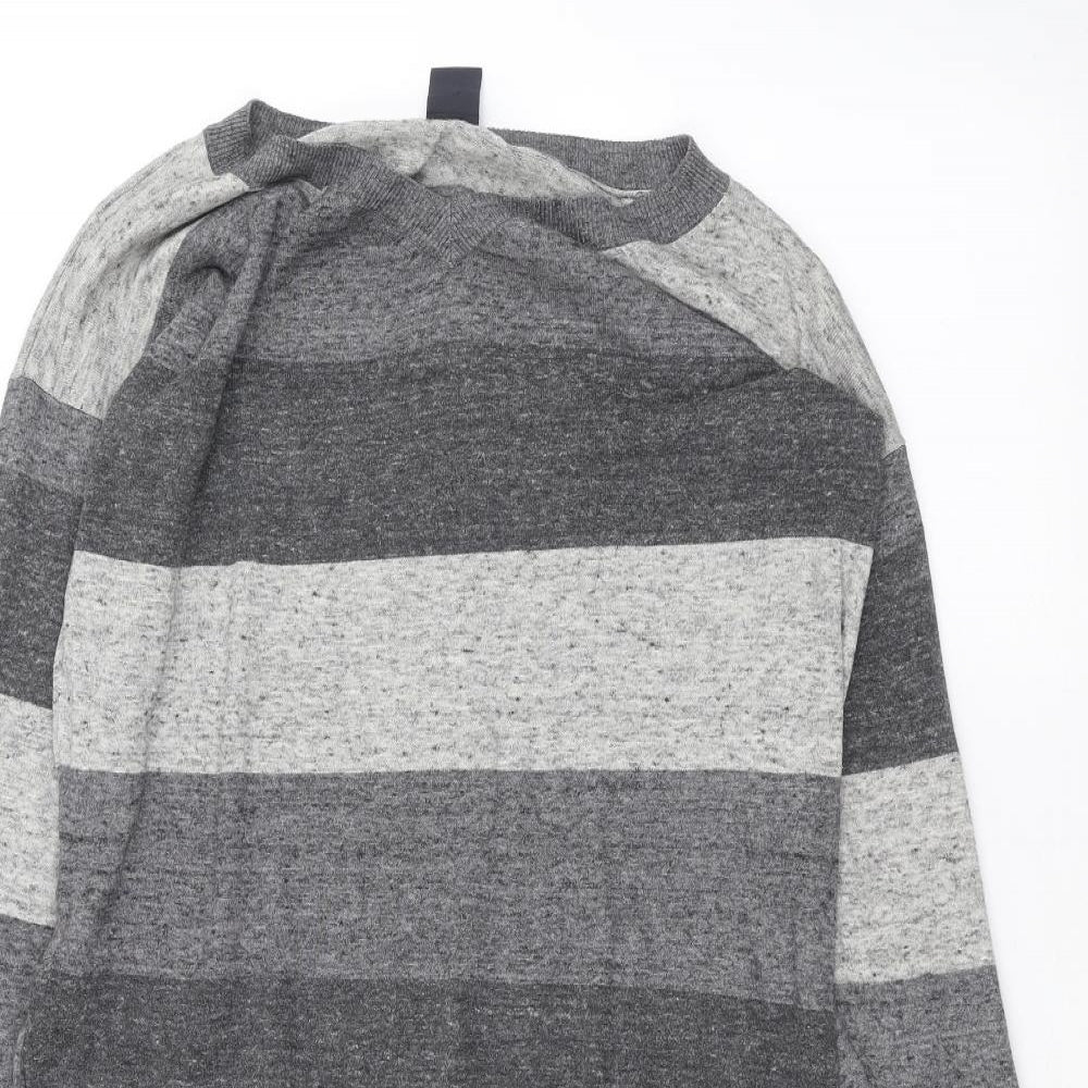 Gap Womens Grey Striped  Basic T-Shirt Size S