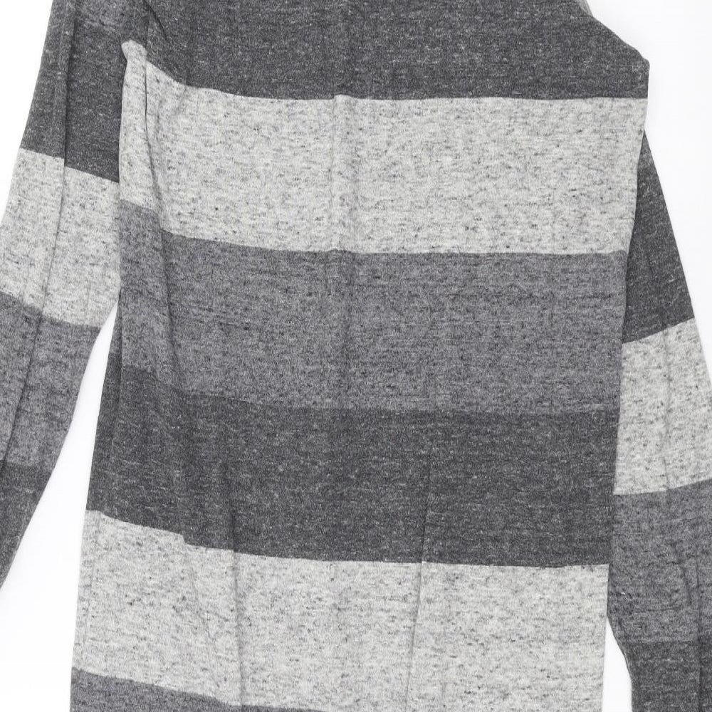 Gap Womens Grey Striped  Basic T-Shirt Size S