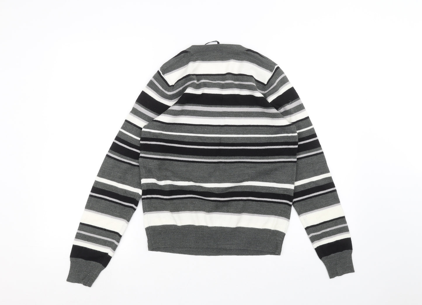Papaya Womens Black Striped  Pullover Jumper Size 10