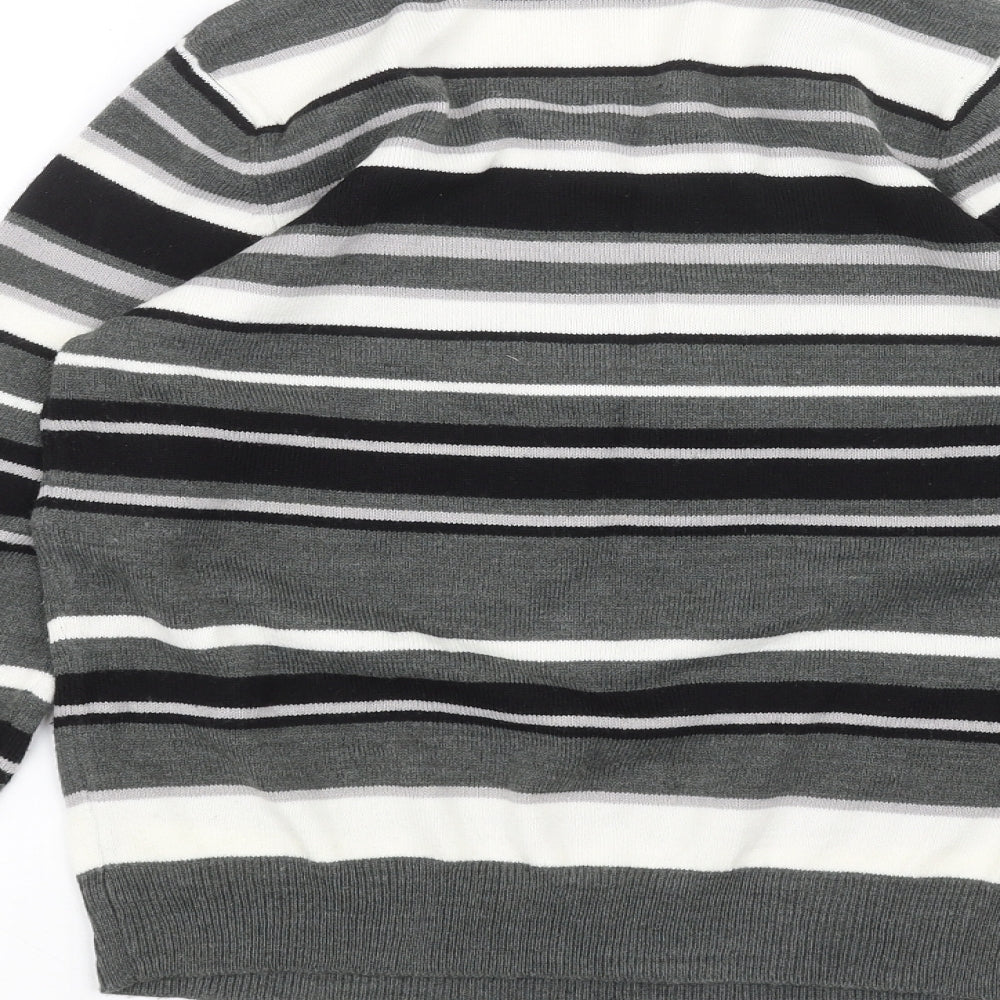 Papaya Womens Black Striped  Pullover Jumper Size 10
