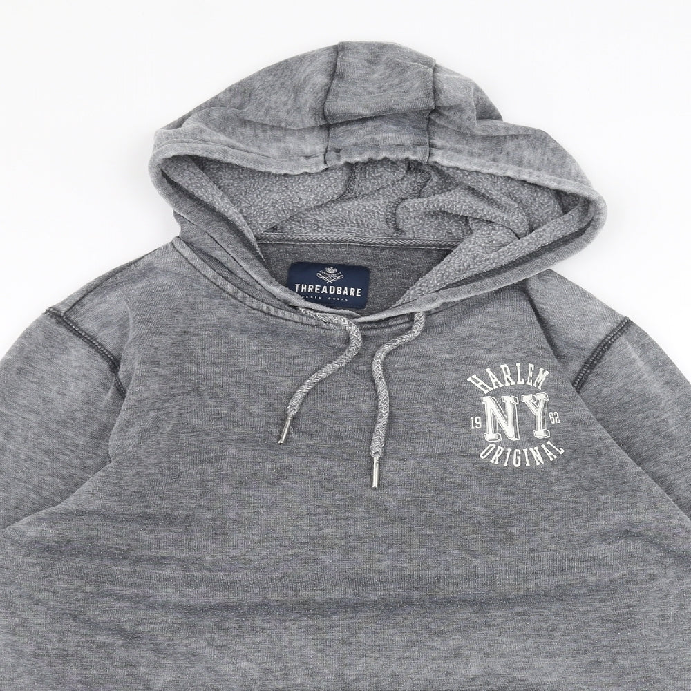 Threadbare Mens Grey   Pullover Hoodie Size M