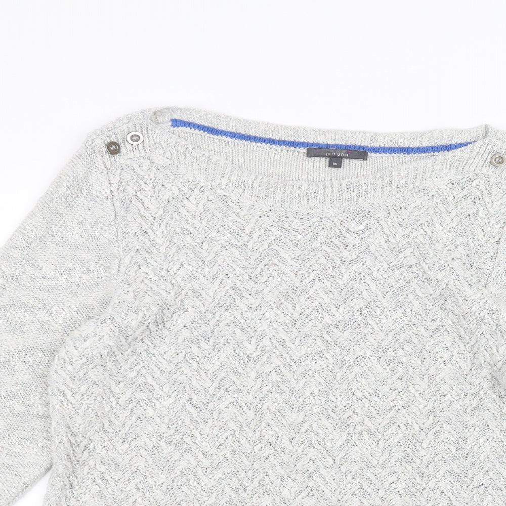 Per Una Womens Grey   Pullover Jumper Size 16