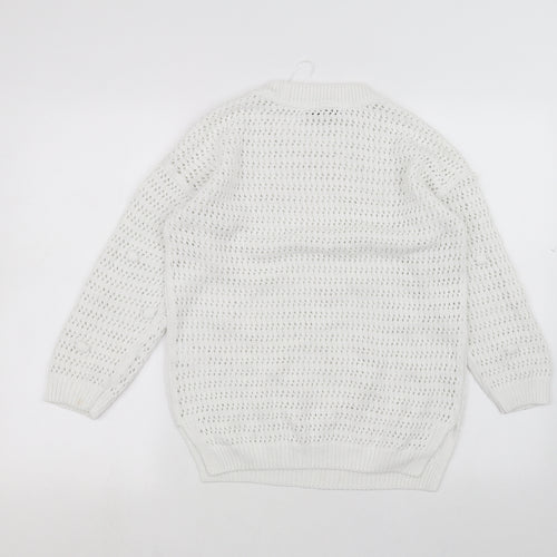 Marks and Spencer Womens White   Pullover Jumper Size S