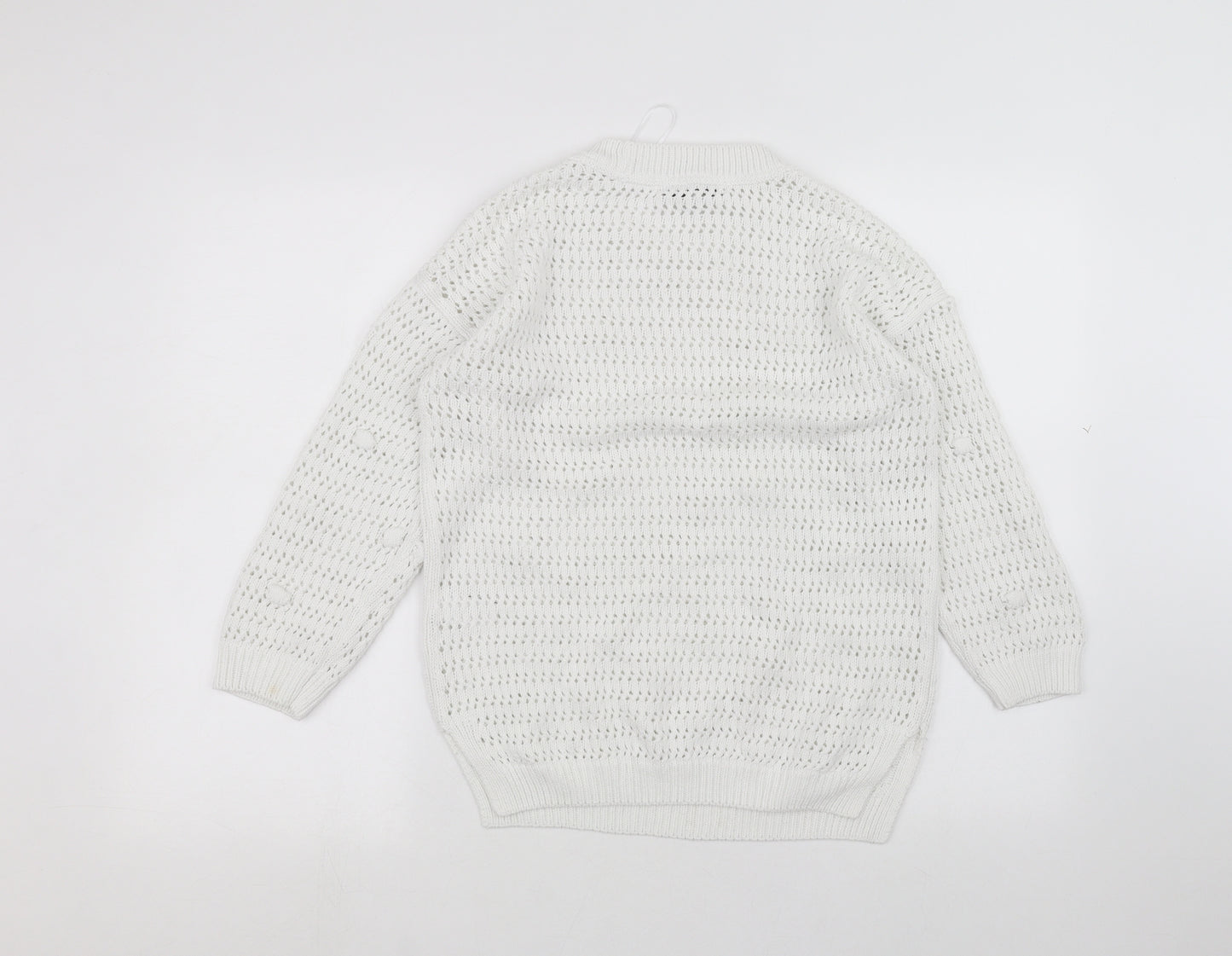 Marks and Spencer Womens White   Pullover Jumper Size S