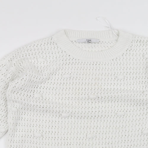 Marks and Spencer Womens White   Pullover Jumper Size S