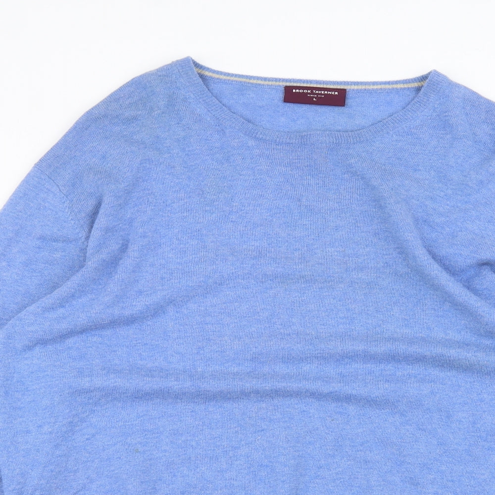 Brook Taverner Mens Blue    T-Shirt Size L