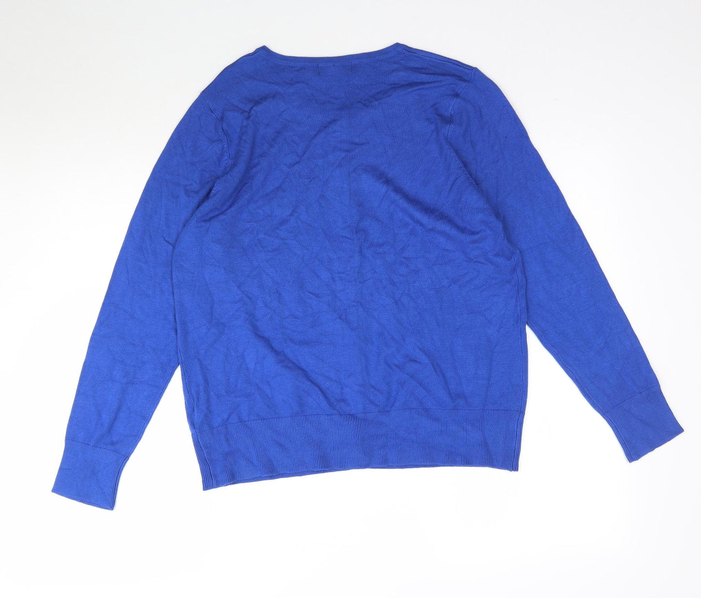 F&F Womens Blue  Knit Cardigan Jumper Size 18