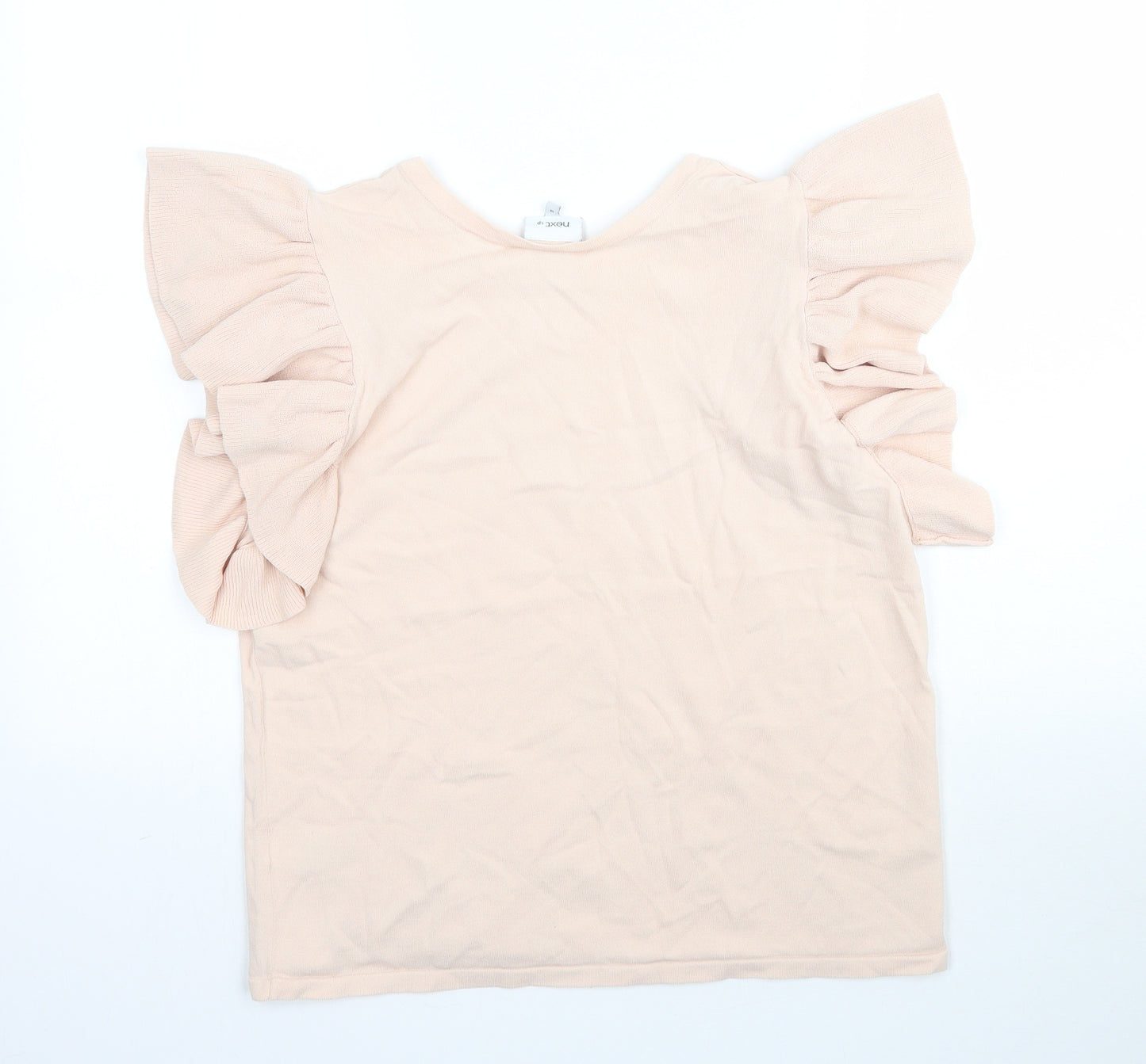 NEXT Womens Pink   Basic Blouse Size 16  - Ruffle Sleeve