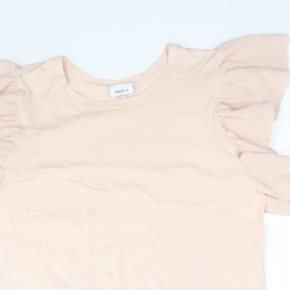 NEXT Womens Pink   Basic Blouse Size 16  - Ruffle Sleeve