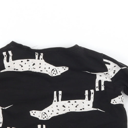 HEMA Baby Black   Basic T-Shirt Size 0-3 Months  - Dog
