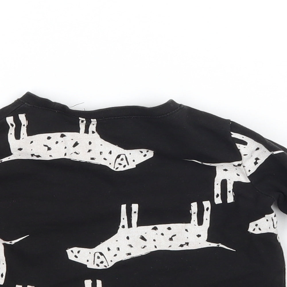 HEMA Baby Black   Basic T-Shirt Size 0-3 Months  - Dog