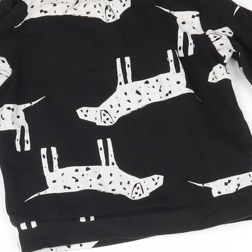 HEMA Baby Black   Basic T-Shirt Size 0-3 Months  - Dog