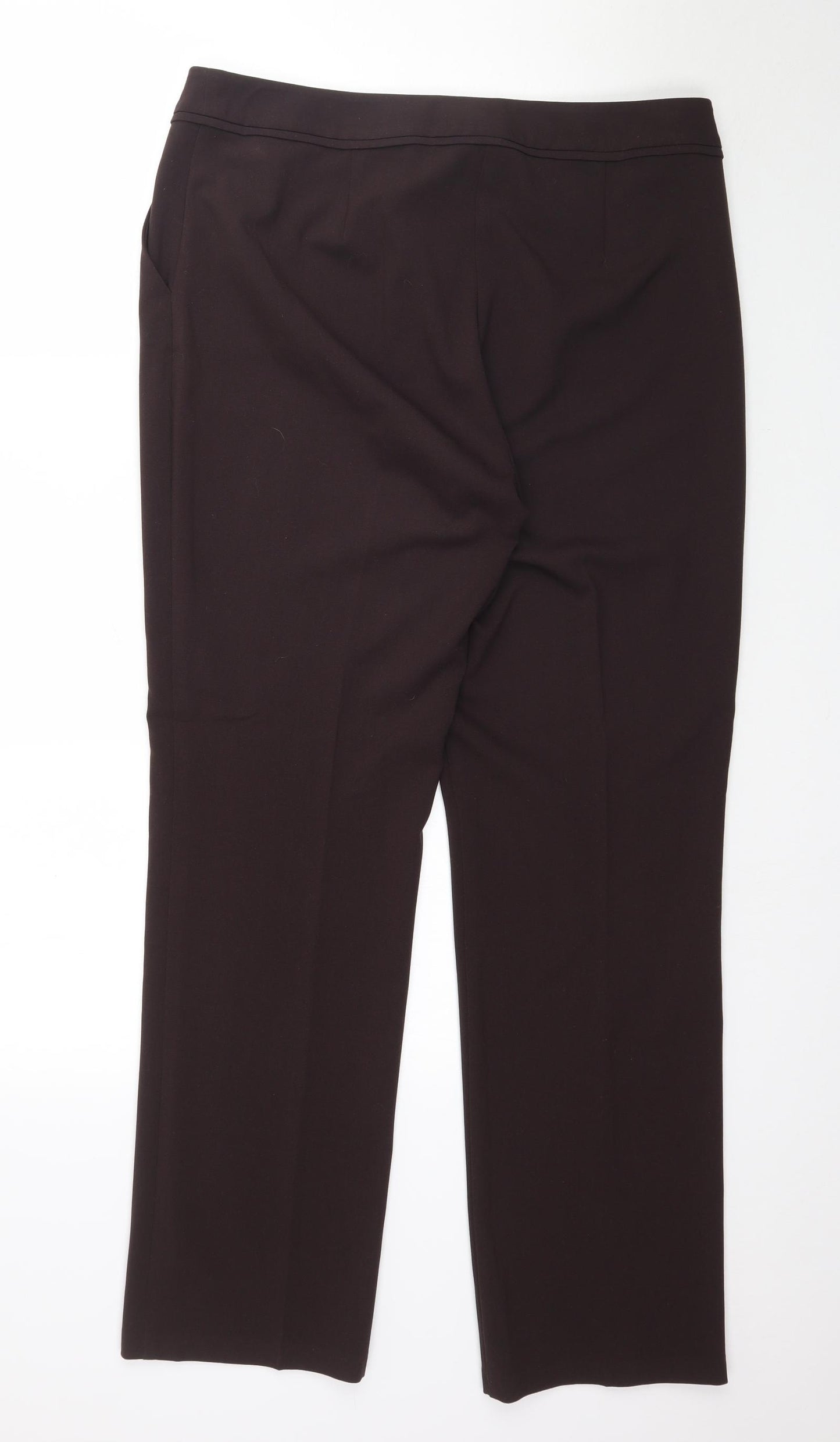 Marks and Spencer Womens Brown   Trousers  Size 14 L30 in - Work Office