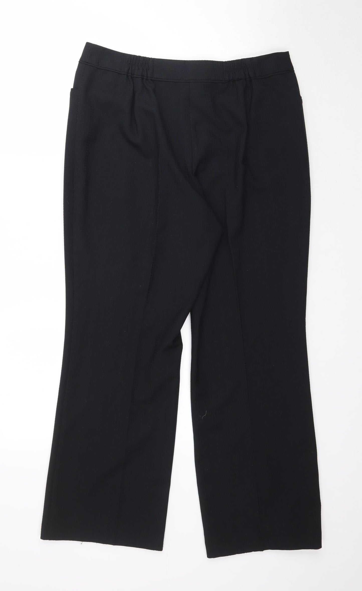Marks and Spencer Womens Blue   Trousers  Size 14 L28 in - Striped Stitch detailing