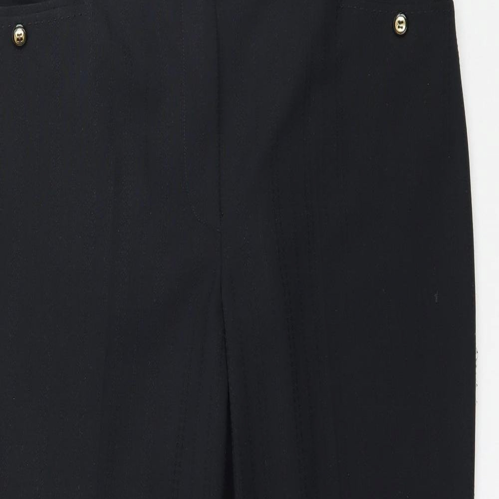 Marks and Spencer Womens Blue   Trousers  Size 14 L28 in - Striped Stitch detailing