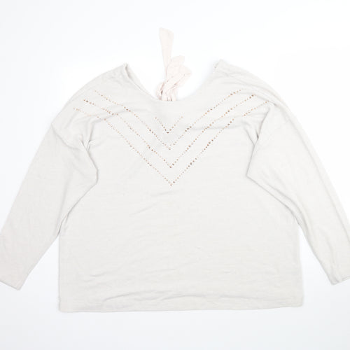 NEXT Womens Pink  Knit Pullover Jumper Size 18  - Tie Detail
