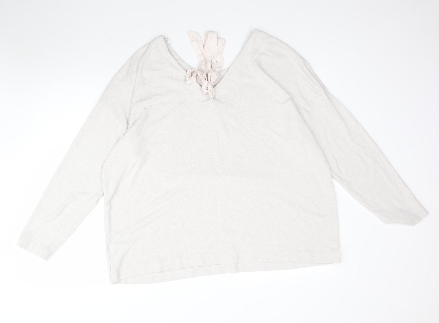 NEXT Womens Pink  Knit Pullover Jumper Size 18  - Tie Detail