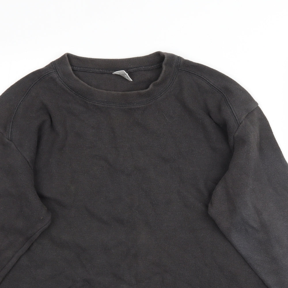 Peruvian Mens Grey   Pullover Sweatshirt Size M