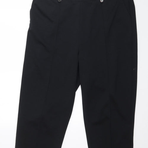 BM Womens Black   Trousers  Size 18 L25 in