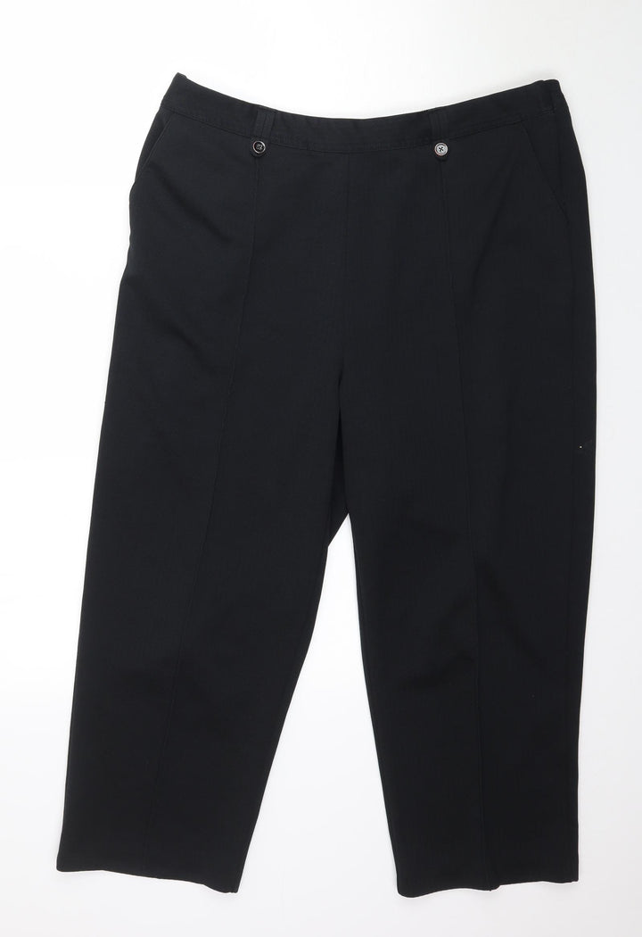 BM Womens Black   Trousers  Size 18 L25 in