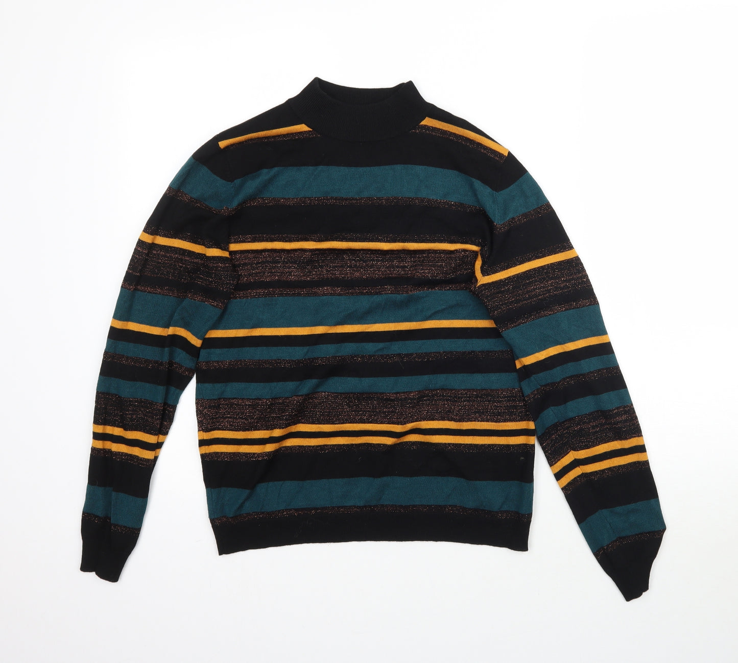 Papaya Womens Multicoloured Striped Knit Pullover Jumper Size 14