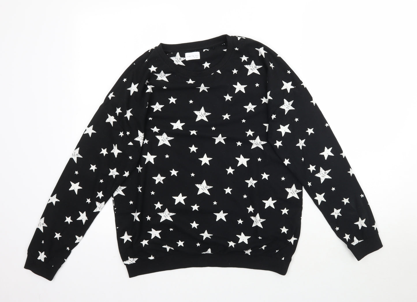 NEXT Girls Black Solid  Top Pyjama Top Size 14 Years  - Star Star