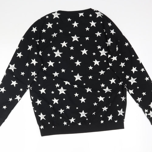 NEXT Girls Black Solid  Top Pyjama Top Size 14 Years  - Star Star