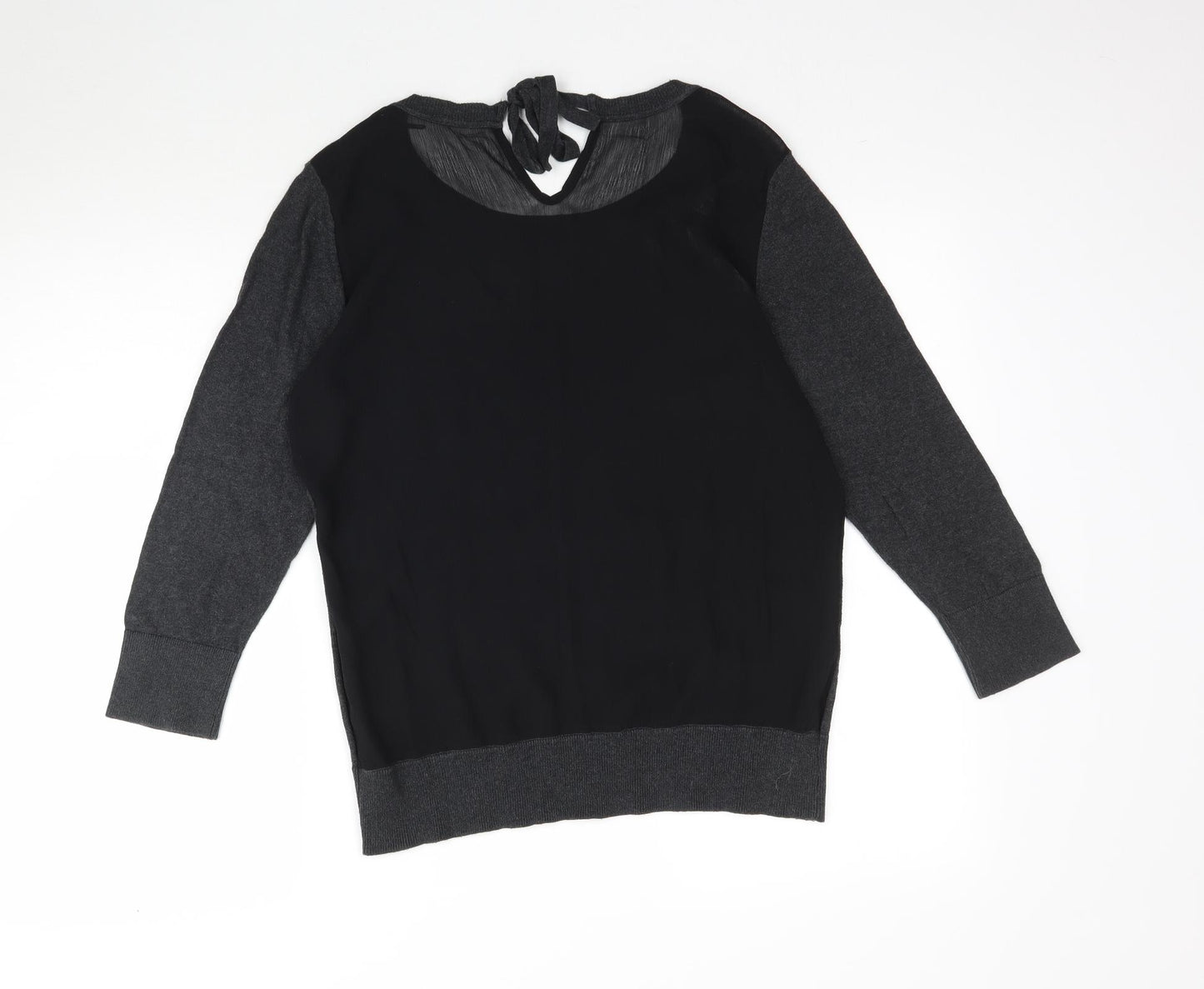 NEXT Womens Grey  Knit Basic Blouse Size 16