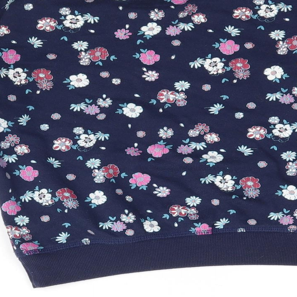 Primark Girls Blue Floral  Pullover Sweatshirt Size 6-7 Years  - Amout