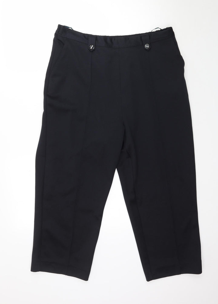 BM Womens Blue Capri Trousers Size 18 L24 in