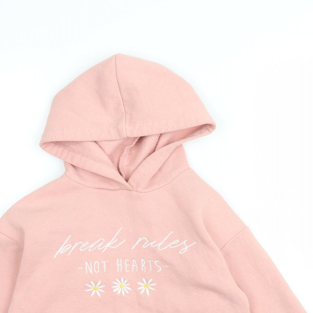 Candy Couture Girls Pink   Pullover Hoodie Size 9 Years  - Cropped