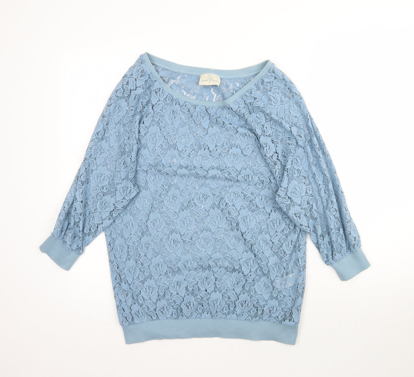 NEXT Womens Blue  Lace Basic Blouse Size 10