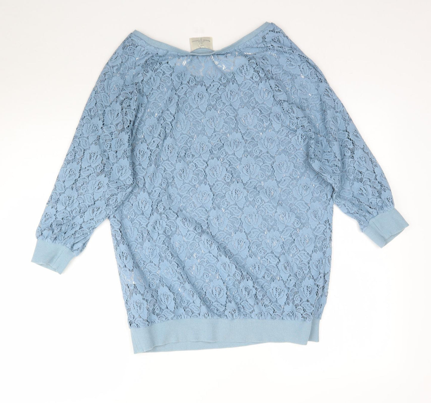 NEXT Womens Blue  Lace Basic Blouse Size 10