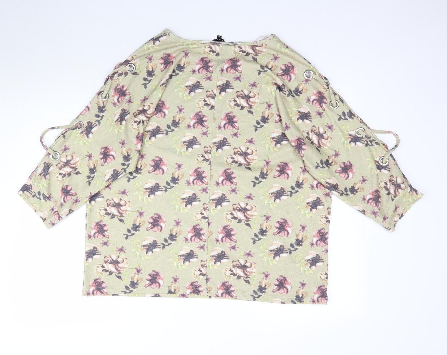 Peacocks Womens Green Floral  Basic Blouse Size 18