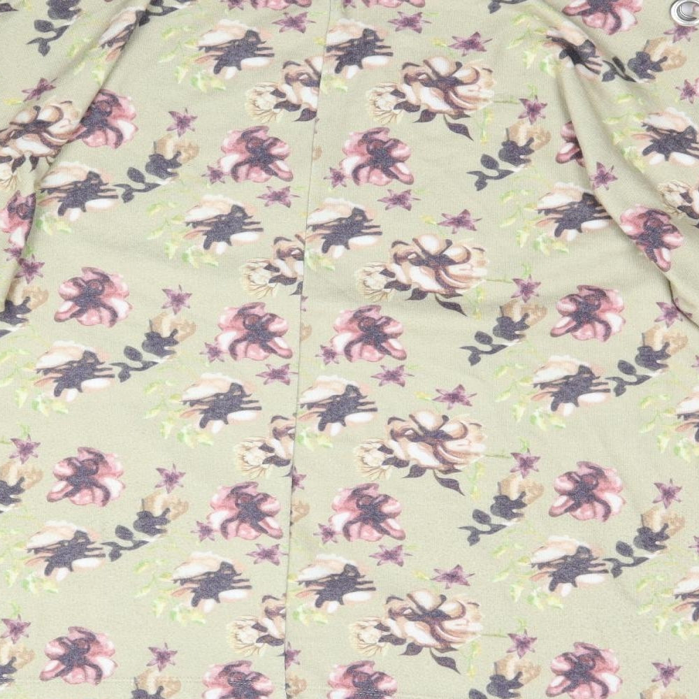 Peacocks Womens Green Floral  Basic Blouse Size 18