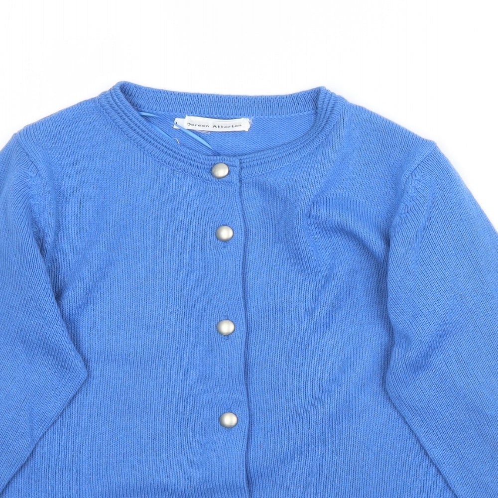 Marks and Spencer Womens Blue  Knit Cape Jumper Size 10
