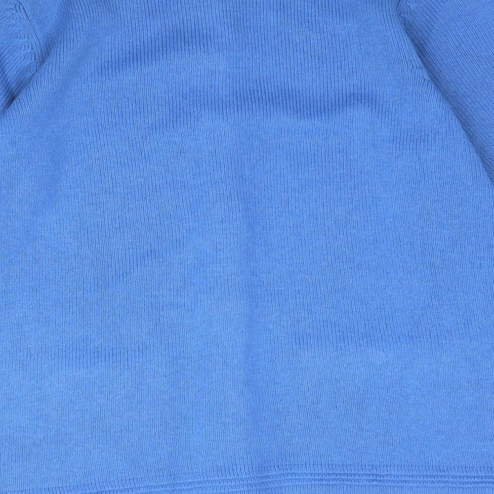 Marks and Spencer Womens Blue  Knit Cape Jumper Size 10