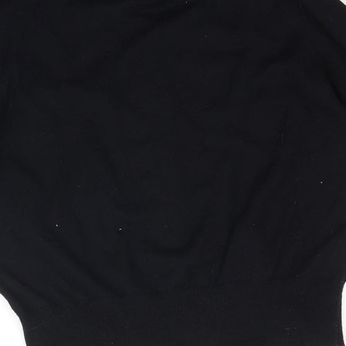 Be Beau Womens Black  Knit Cape Jumper Size 10