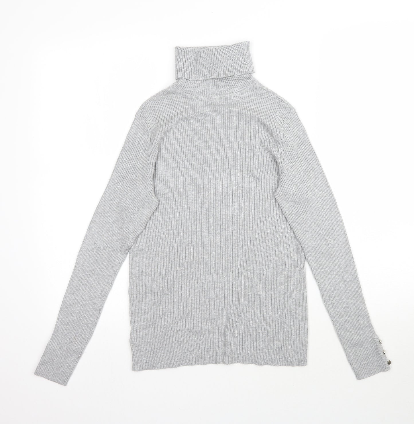 F&F Womens Grey  Knit Pullover Jumper Size 12