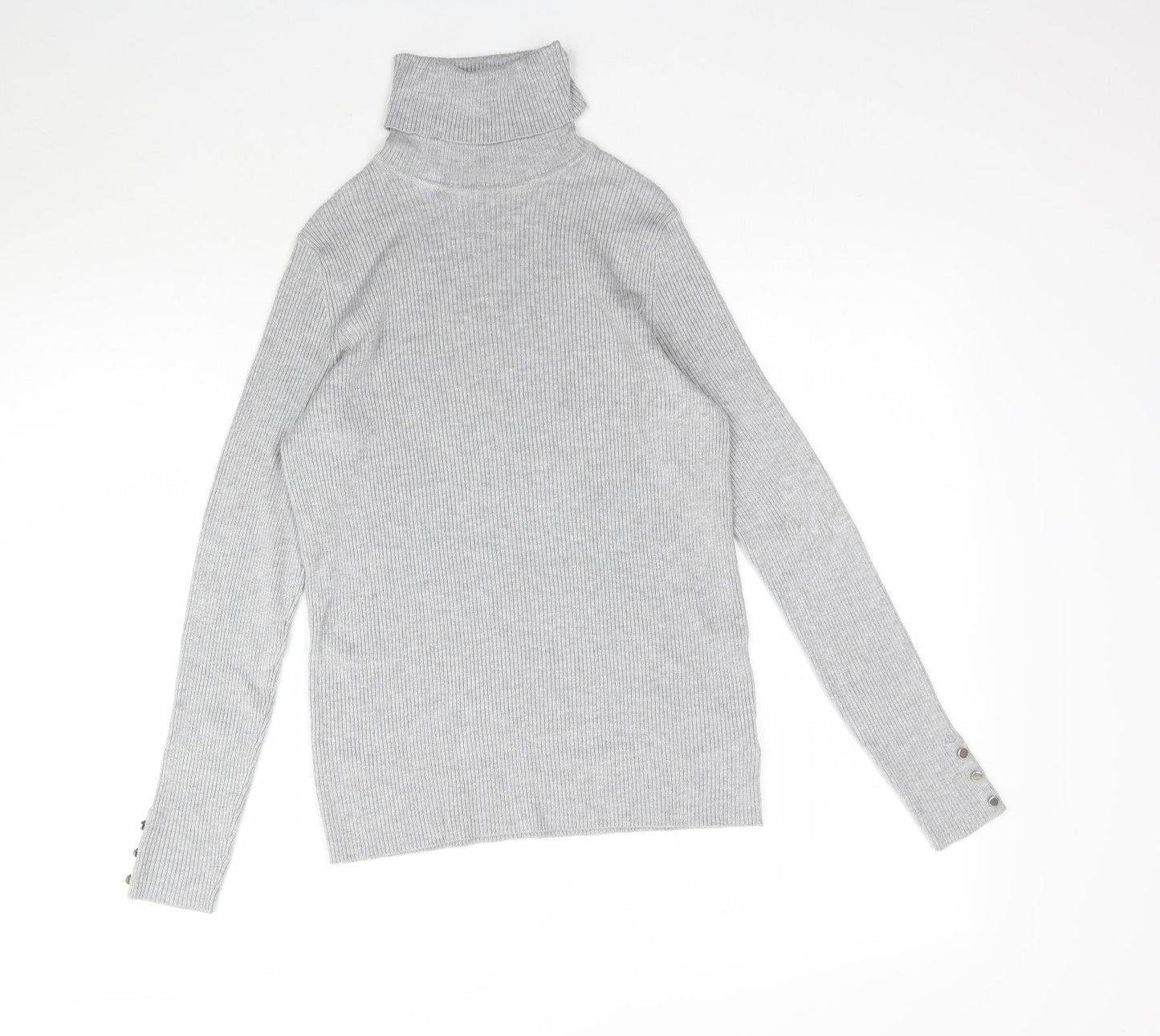 F&F Womens Grey  Knit Pullover Jumper Size 12