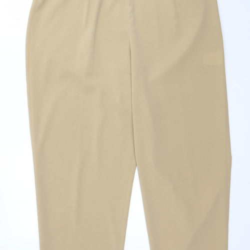 ELVI Womens Beige   Trousers  Size 18 L28 in