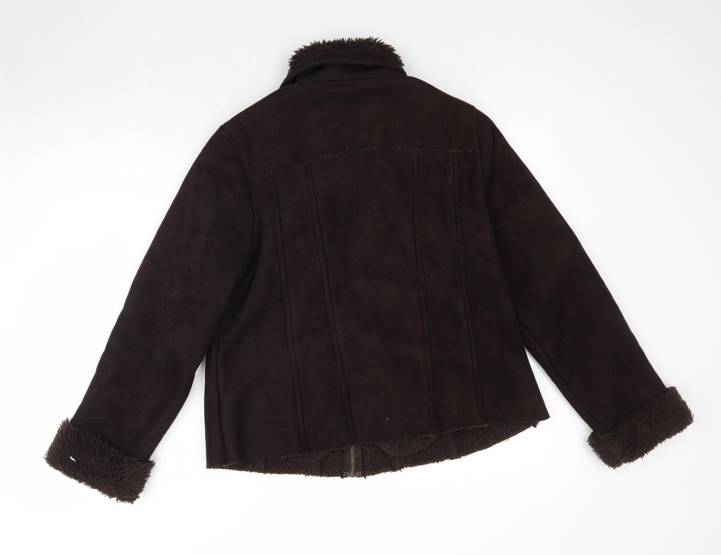 BM Womens Brown   Jacket  Size 14  - Sherpa
