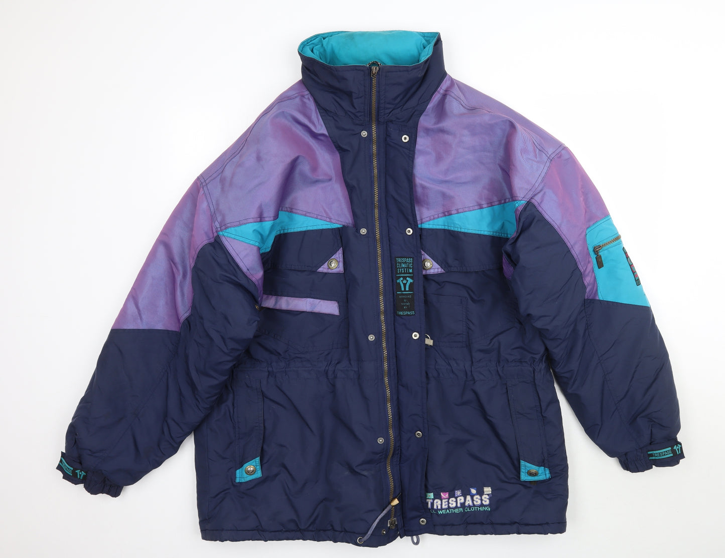 Trespass Womens Multicoloured   Rain Coat Coat Size L  - Snow