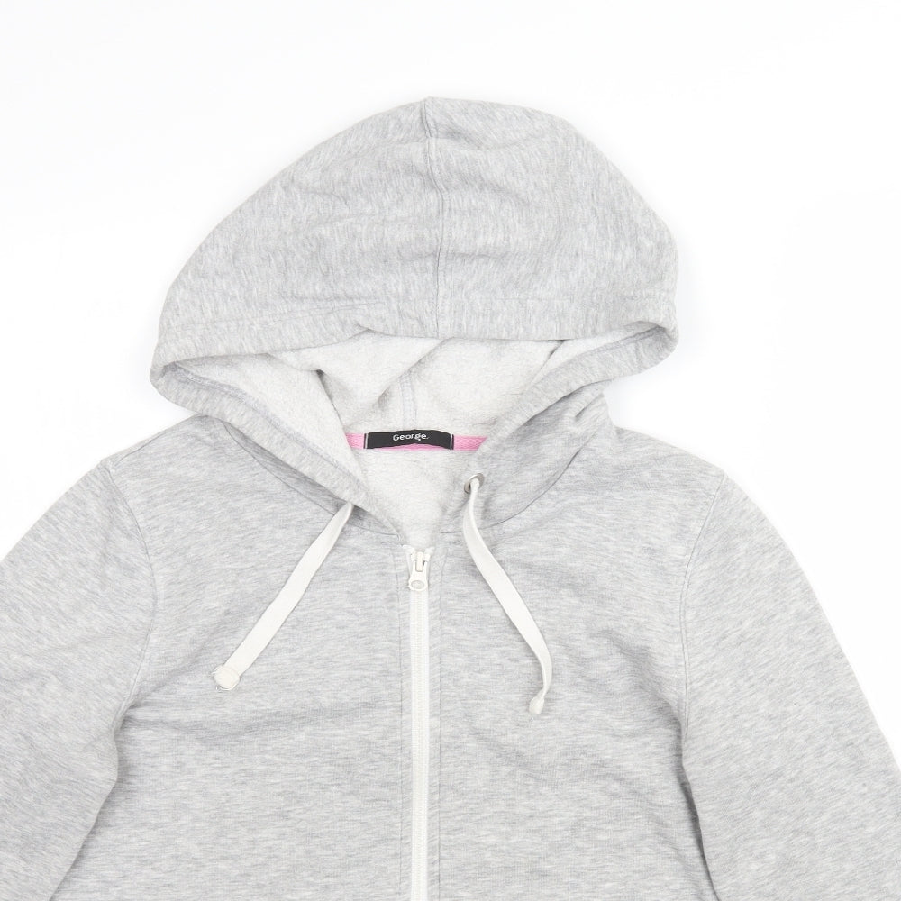 George Womens Grey   Full Zip Hoodie Size 10