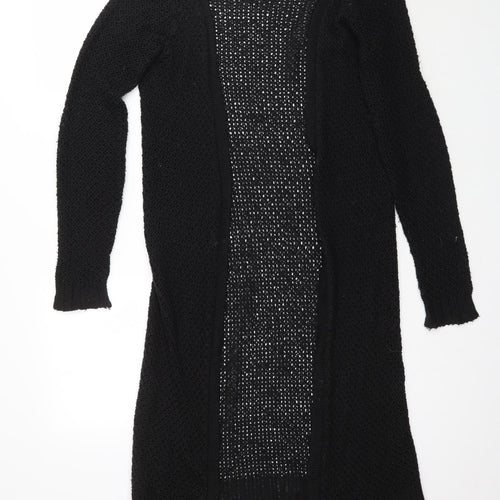 F&F Womens Black  Knit Cape Jumper Size 8