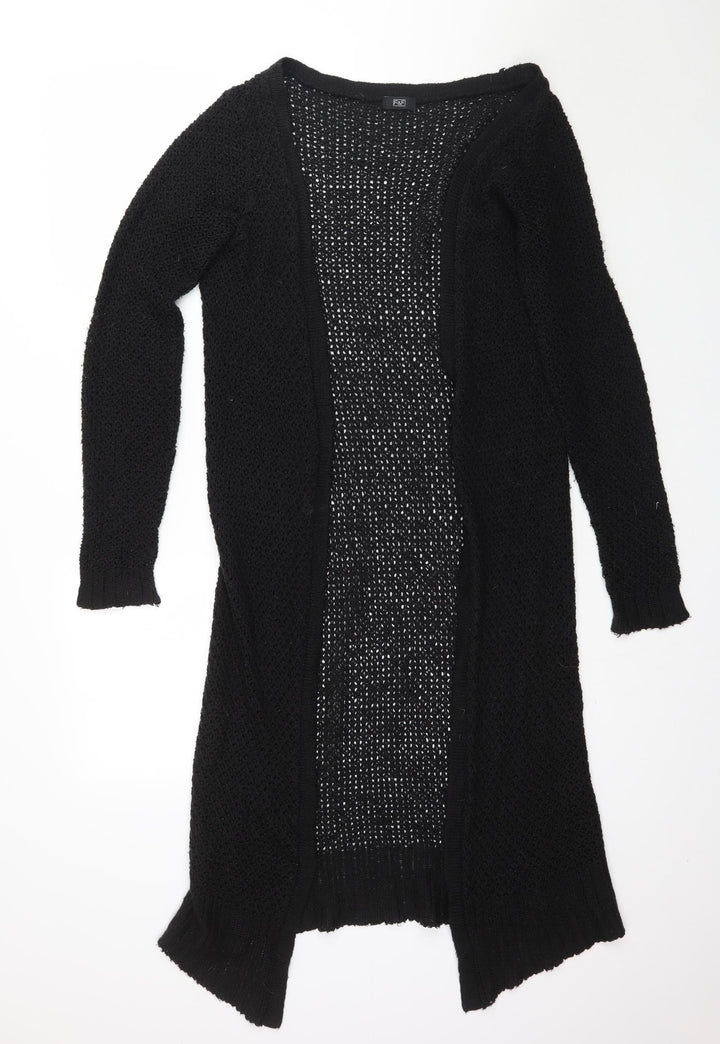 F&F Womens Black Knit Cape Jumper Size 8